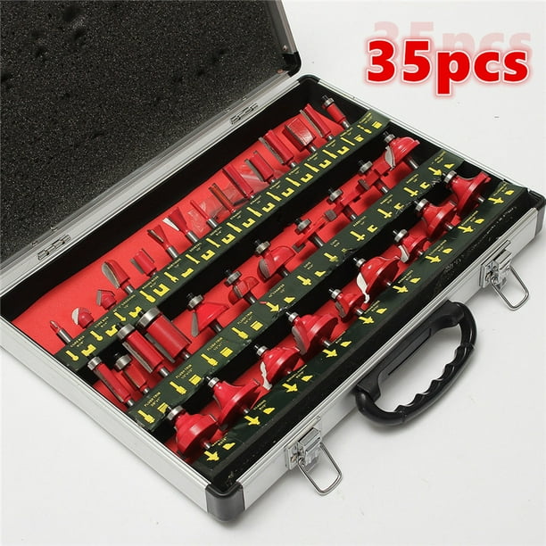 Router Bits 35pcs 1//2/" Shank Carbide Blade Woodworking Tool Router Bits Cutting
